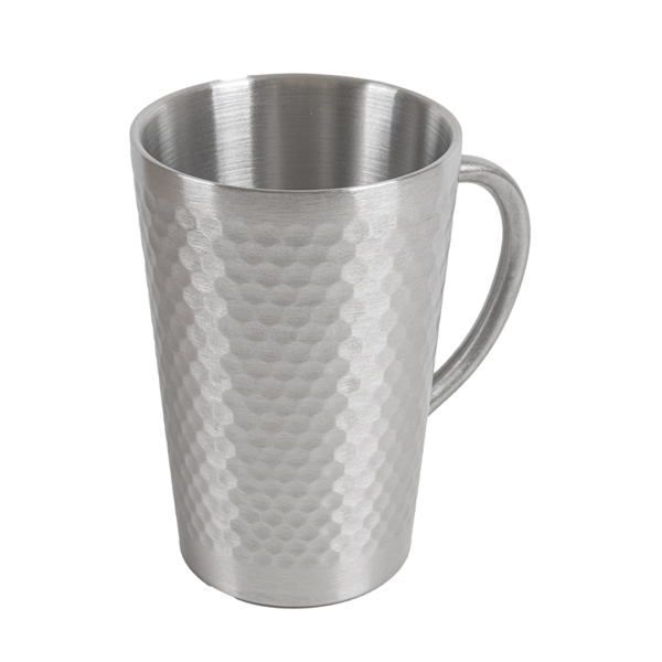 Garcia de pou TAZAS 'ARTINOX' 350 ML Ø 8 2x12 CM PLATEADO INOX (6 UNID.)