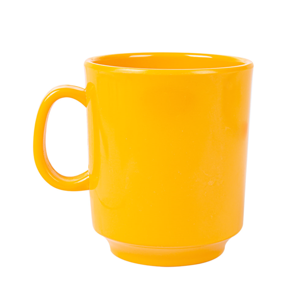 Garcia De Pou TAZAS CAFÉ 240 ML Ø 8x9 CM AMARILLO MELAMINA (12 UNID.)