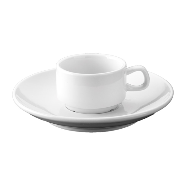 Garcia de pou TAZAS CAFÉ + PLATILLOS 100 ML Ø6 8x4 2 cm BLANCO PORCELANA (12 UNID.)