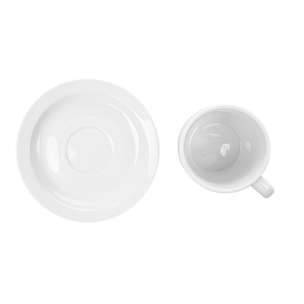 Garcia De Pou TAZAS CAFÉ + PLATILLOS 250 ML Ø8 8x6 5 CM BLANCO PORCELANA (12 UNID.)