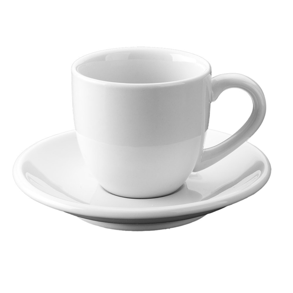 Garcia de pou TAZAS CAFÉ + PLATILLOS 90 ML Ø5 5x4 5 CM BLANCO PORCELANA (36 UNID.)