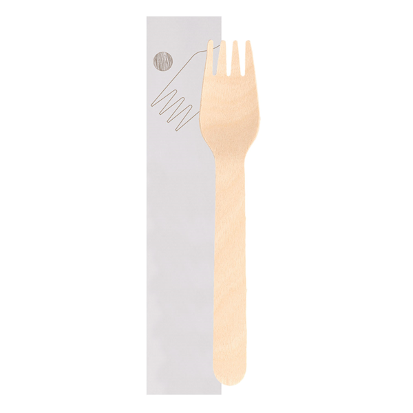 Garcia de pou TENEDORES ENFUNDADOS 'MAKAN' 15 5 CM NATURAL MADERA (100 UNID.)