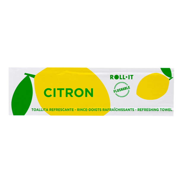 Garcia de pou TOALLITAS FLUSHABLE 'ROLL-IT - CITRON' 50 G/M2 14 5x4 CM BLANCO CELULOSA (1280 UNID.)