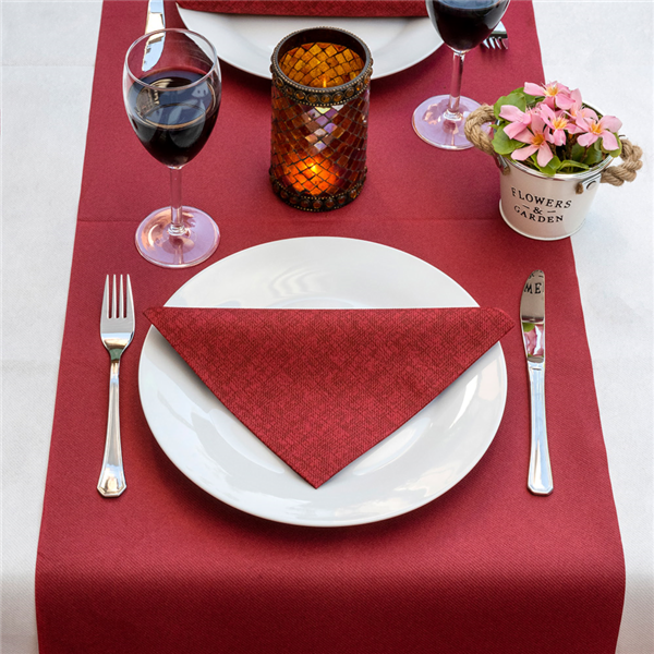 Garcia De Pou "TÚ Y YO" PRE 120CM (20 SER.) 55 G/M2 0 40x24 M BURDEOS AIRLAID (6 UNID.)