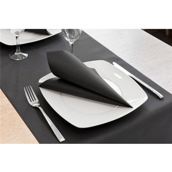 Garcia De Pou "TÚ Y YO" PRE 120CM (20 SER.) 55 G/M2 0 40x24 M NEGRO AIRLAID (6 UNID.)