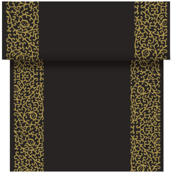 Garcia De Pou "TÚ Y YO" PRE 120CM (20 SER.) "ARABESCO" 55 G/M2 0 40x24 M NEGRO AIRLAID (6 UNID.)