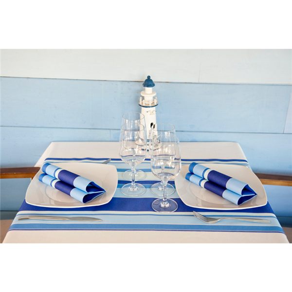 Garcia De Pou "TÚ Y YO" PRE 120CM (20 SER.) 'BAYADÈRES' 55 G/M2 0 40x24 M AZUL AIRLAID (6 UNID.)