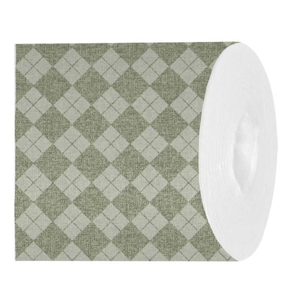 Garcia de pou "TÚ Y YO" PRE. 120CM (20 SER.) 'LIKE LINEN - ARGYLE' 70 G/M2 0 40x24 M VERDE SPUNLACE (6 UNID.)