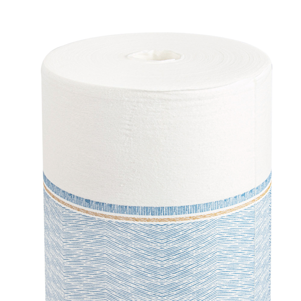 Garcia de pou "TÚ Y YO" PRE. 120CM (20 SER.) 'LIKE LINEN - AZUR' 70 G/M2 0 40x24 M BLANCO/AZUL SPUNLACE (6 UNID.)