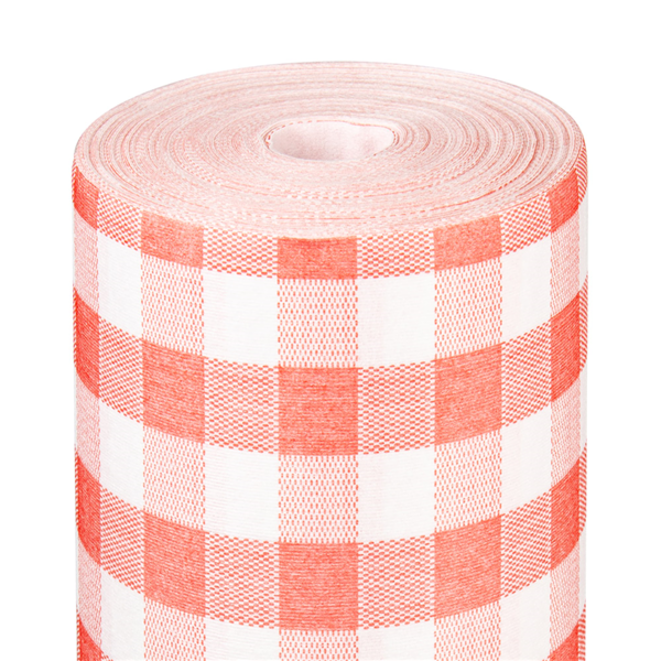 Garcia de pou "TÚ Y YO" PRE. 120CM (20 SER.) 'LIKE LINEN - VICHY' 70 G/M2 0 40x24 M ROJO SPUNLACE (6 UNID.)