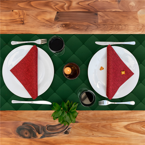 Garcia De Pou "TÚ Y YO" PRE 120CM (20 SER.) 'RHOMBUS' 55 G/M2 0 40x24 M VERDE JAGUAR AIRLAID (6 UNID.)