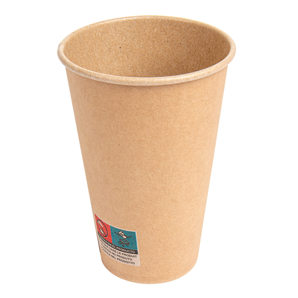 Garcia De Pou VASOS 12 OZ - 360 ML 250 + 25PE G/M2 Ø8/5x12 CM MARRÓN CARTONCILLO (2000 UNID.)