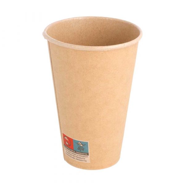 Garcia de pou VASOS 12 OZ - 360 ML 250 + 25PE G/M2 Ø8/5x12 CM MARRÓN CARTONCILLO (2000 UNID.)