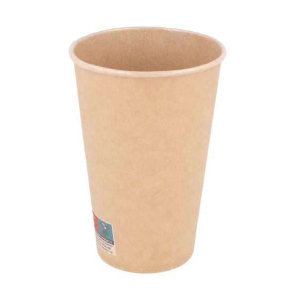 Garcia de pou VASOS 16 OZ - 480 ML 250 + 25PE G/M2 Ø9/6x12 8 CM MARRÓN CARTONCILLO (1000 UNID.)