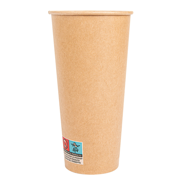 Garcia De Pou VASOS 22 OZ - 660 ML 18PE + 250 + 18PE G/M2 Ø9/6x17 CM MARRÓN CARTONCILLO (1000 UNID.)