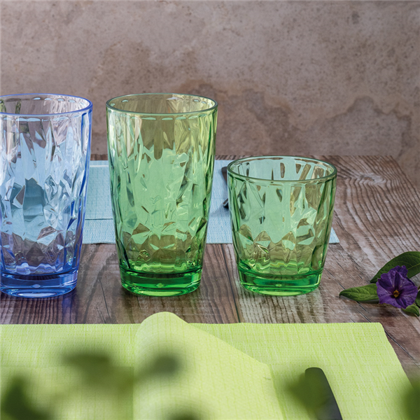 Garcia De Pou VASOS 305 ML Ø 8 4/6 3x9 2 CM VERDE POLICARBONATO (12 UNID.)