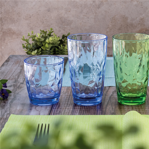 Garcia De Pou VASOS 480 ML Ø 8 5/6 1x14 3 CM AZUL POLICARBONATO (6 UNID.)