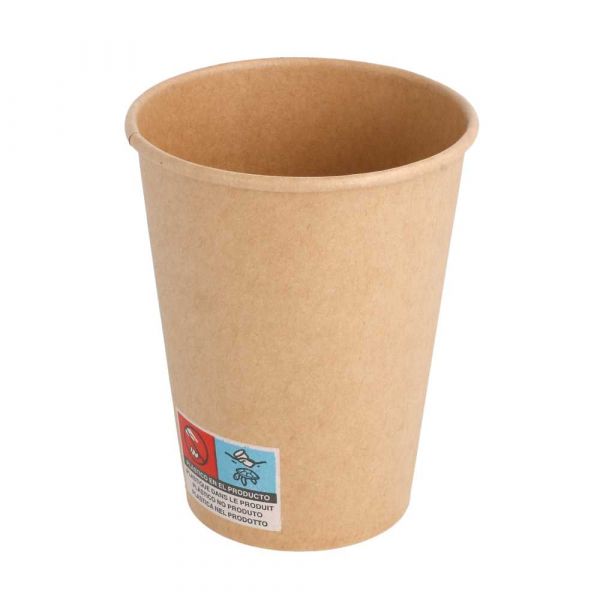 Garcia de pou VASOS 9OZ - 270ML 18PE + 250 + 18PE G/M2 Ø7 8/5 2x9 5 CM MARRÓN CARTONCILLO (2500 UNID.)