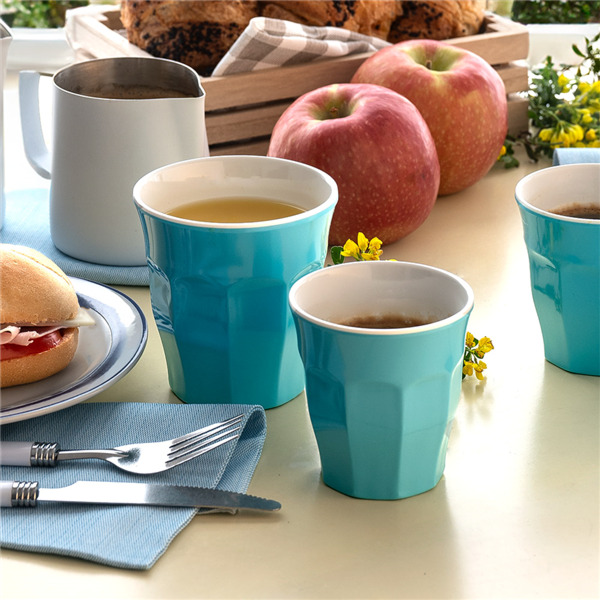 Garcia De Pou VASOS APILABLES 'ASAMI WARE' 295 ML Ø 8 8x9 CM AZUL CELESTE MELAMINA (10 UNID.)