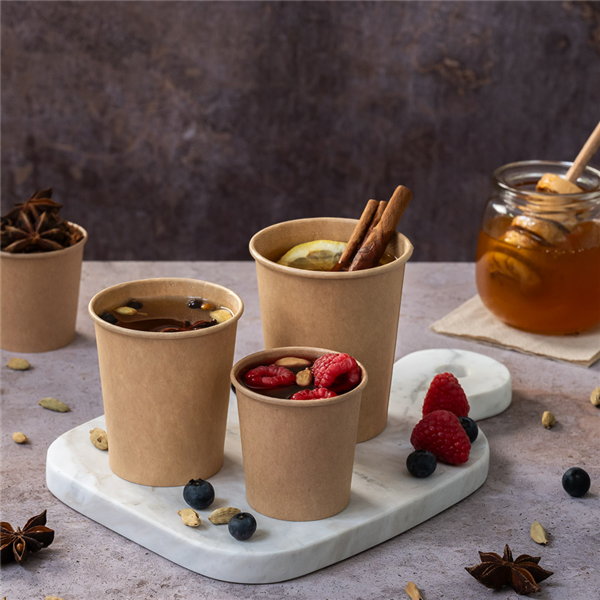 Garcia De Pou VASOS BEBIDAS CALIENTES 1 PARED 180 ML 260 + 18 PE G/M2 Ø7 2/5 3x7 8 CM MARRÓN CARTONCILLO (1000 UNID.)