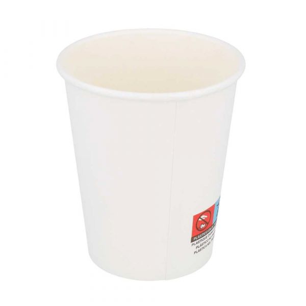 Garcia de pou VASOS BEBIDAS CALIENTES 1 PARED 240 ML 280 + 18 PE G/M2 Ø8/5 6x9 2 CM BLANCO CARTONCILLO (1000 UNID.)