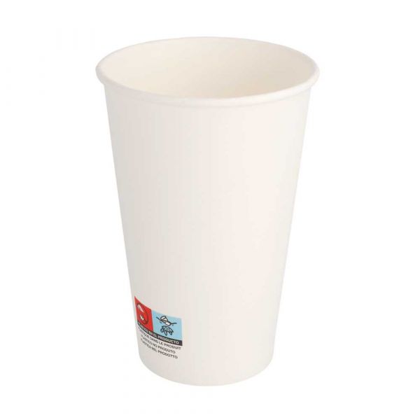 Garcia de pou VASOS BEBIDAS CALIENTES 1 PARED 480 ML 300 + 18 PE G/M2 Ø9/6x13 2 CM BLANCO CARTONCILLO (1000 UNID.)