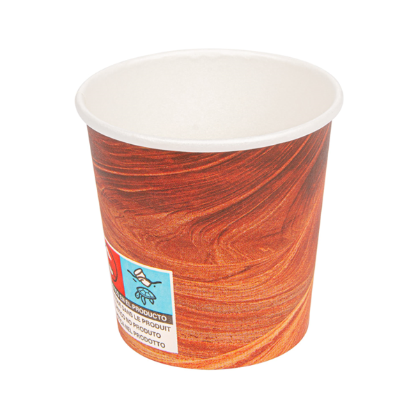 Garcia De Pou VASOS BEBIDAS CALIENTES 1 PARED 'ARIZONA' 120 ML 230 + 18 PE G/M2 Ø6 2/4 5x6 CM MARRÓN CARTONCILLO (1000 UNID.)