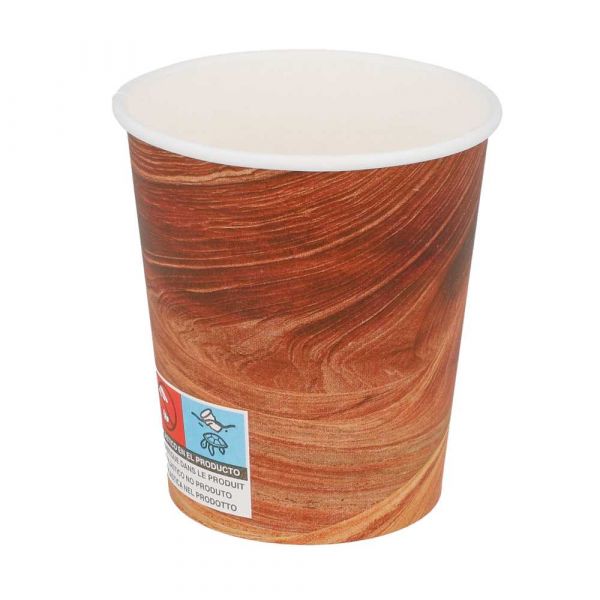 Garcia de pou VASOS BEBIDAS CALIENTES 1 PARED 'ARIZONA' 180 ML 260 + 18 PE G/M2 Ø7 2/5 3x7 8 CM MARRÓN CARTONCILLO (1000 UNID.)