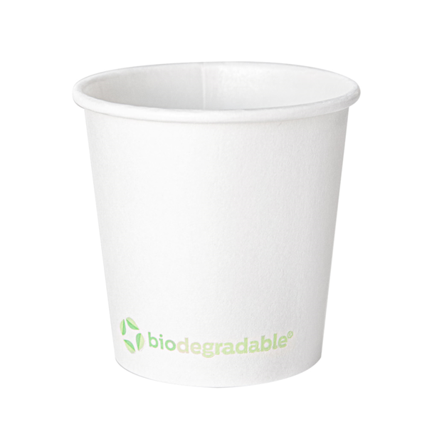 Garcia de pou VASOS BEBIDAS CALIENTES 1 PARED 'BIODEGRADABLE' 120 ML 170 + 30 PLA G/M2 Ø6 3/4 5x6 CM BLANCO CARTONCILLO+PLA (1000 UNID.)