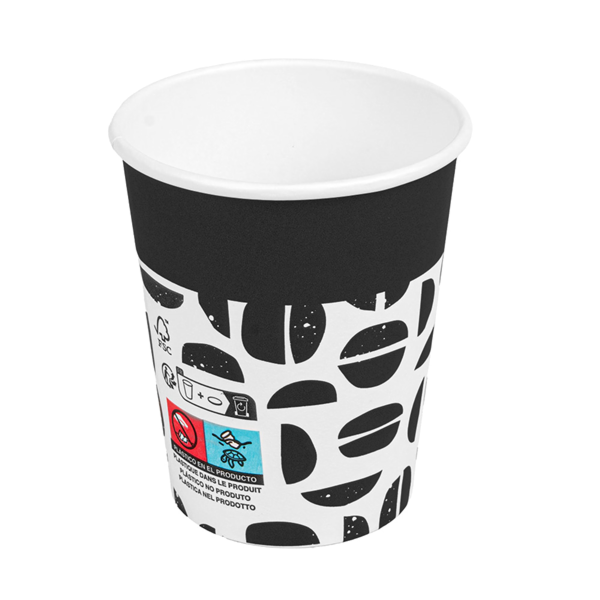 Garcia De Pou VASOS BEBIDAS CALIENTES 1 PARED 'JAVA' 240 ML 280 + 18 PE G/M2 Ø8/5 6x9 2 CM BLANCO CARTONCILLO (1000 UNID.)