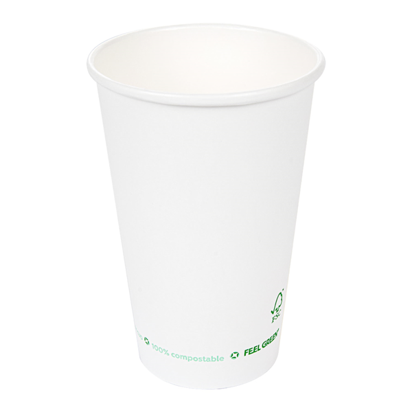 Garcia de pou VASOS BEBIDAS FRIAS Y CALIENTES 1 PARED 480 ML 300 G/M2 Ø9/6x13 2 CM BLANCO CARTONCILLO (1000 UNID.)