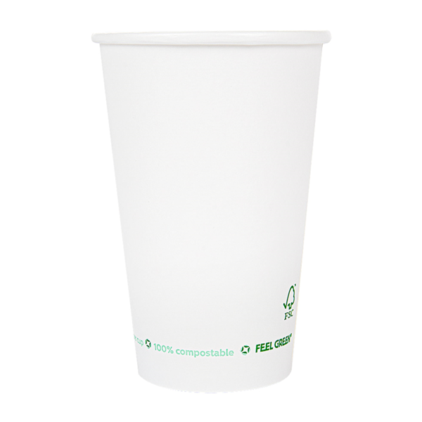 Garcia de pou VASOS BEBIDAS FRIAS Y CALIENTES 1 PARED 660 ML 300 G/M2 Ø9/6x17 CM BLANCO CARTONCILLO (1000 UNID.)