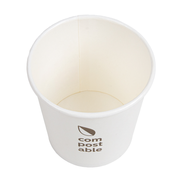 Garcia De Pou VASOS BEBIDAS FRIAS Y CALIENTES 1 PARED 'COMPOSTABLE' 120 ML - 4 Oz 230 G/M2 Ø6 3/4 5x6 CM BLANCO CARTONCILLO (1000 UNID.)