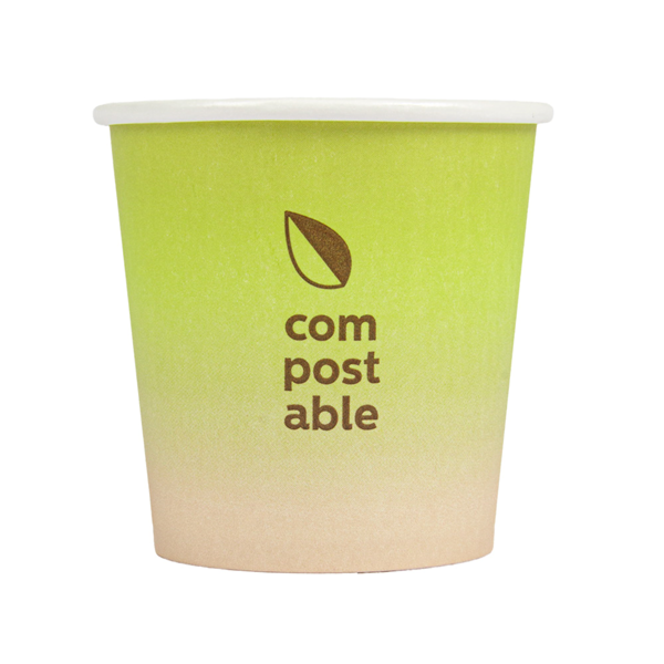 Garcia De Pou VASOS BEBIDAS FRIAS Y CALIENTES 1 PARED 'COMPOSTABLE GRADIENT' 120 ML 230 G/M2 Ø6 3/4 5x6 CM BLANCO CARTONCILLO (1000 UNID.)