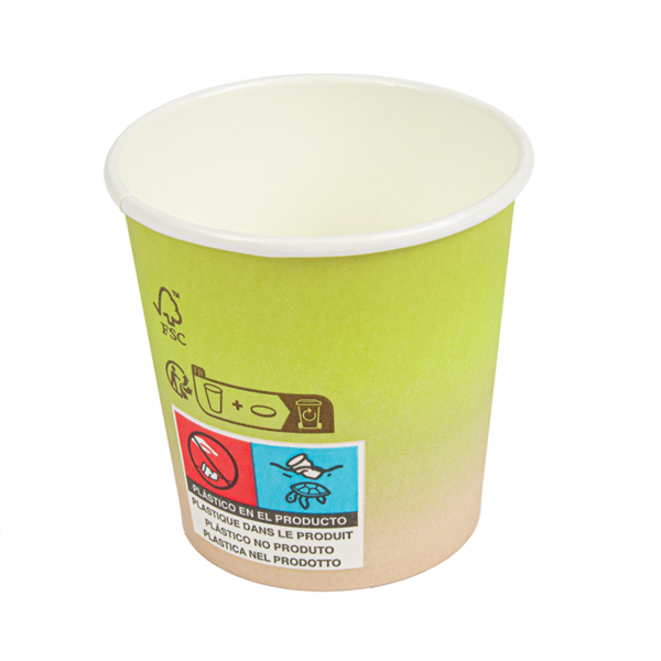 Garcia De Pou VASOS BEBIDAS FRIAS Y CALIENTES 1 PARED 'COMPOSTABLE GRADIENT' 120 ML 230 G/M2 Ø6 3/4 5x6 CM BLANCO CARTONCILLO (1000 UNID.)