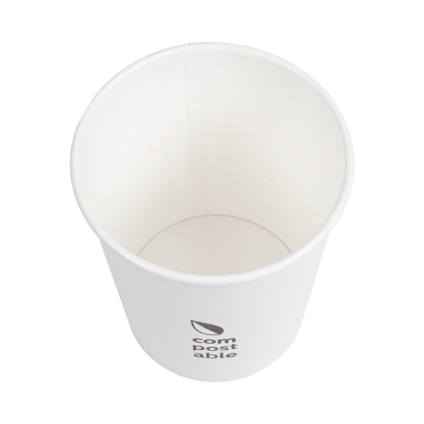 Garcia De Pou VASOS BEBIDAS FRIAS Y CALIENTES 1 PARED 'COMPOSTABLE' 180 ML - 6 Oz 260 G/M2 Ø7 2/5 3x7 8 CM BLANCO CARTONCILLO (1000 UNID.)