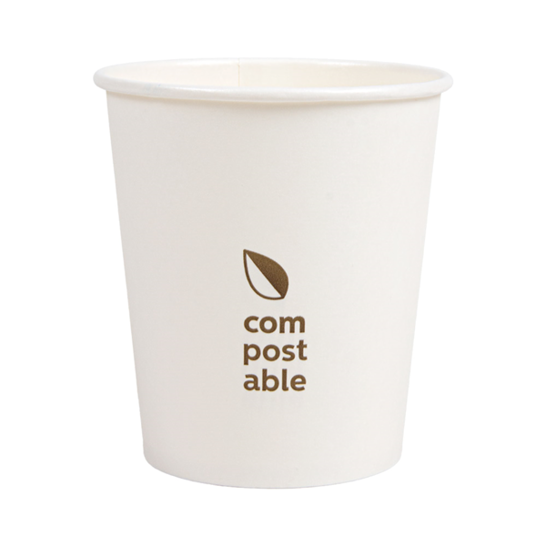 Garcia de pou VASOS BEBIDAS FRIAS Y CALIENTES 1 PARED 'COMPOSTABLE' 180 ML - 6 oz 260 G/M2 Ø7 2/5 3x7 8 CM BLANCO CARTONCILLO (1000 UNID.)