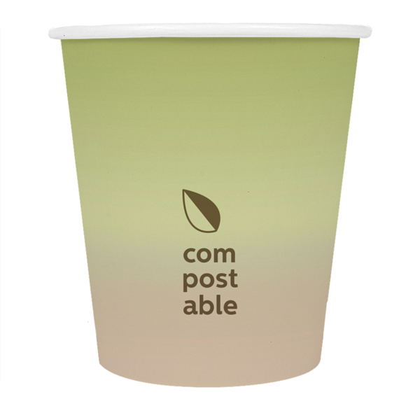 Garcia de pou VASOS BEBIDAS FRIAS Y CALIENTES 1 PARED 'COMPOSTABLE GRADIENT' 180 ML 260 G/M2 Ø7 2/5 3x7 8 CM BLANCO CARTONCILLO (1000 UNID.)