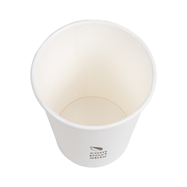 Garcia De Pou VASOS BEBIDAS FRIAS Y CALIENTES 1 PARED 'COMPOSTABLE' 240 ML - 8 Oz 280 G/M2 Ø8/5 6x9 2 CM BLANCO CARTONCILLO (1000 UNID.)