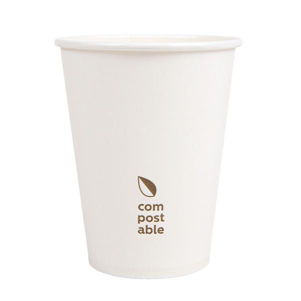 Garcia de pou VASOS BEBIDAS FRIAS Y CALIENTES 1 PARED 'COMPOSTABLE' 360 ML - 12 oz 300 G/M2 Ø9/6x11 CM BLANCO CARTONCILLO (1000 UNID.)