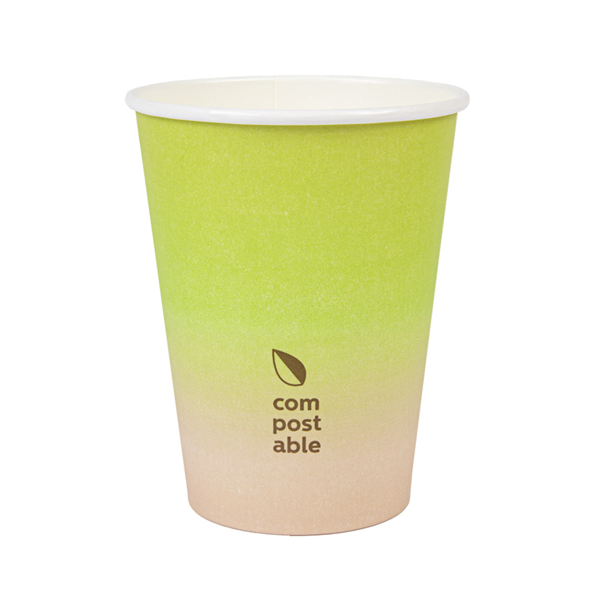 Garcia de pou VASOS BEBIDAS FRIAS Y CALIENTES 1 PARED 'COMPOSTABLE GRADIENT' 360 ML 300 G/M2 Ø9/6x11 CM BLANCO CARTONCILLO (1000 UNID.)