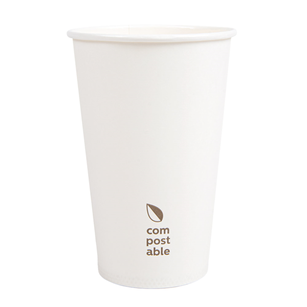 Garcia de pou VASOS BEBIDAS FRIAS Y CALIENTES 1 PARED 'COMPOSTABLE' 480 ML - 16 oz 300 G/M2 Ø9/6x13 2 CM BLANCO CARTONCILLO (1000 UNID.)