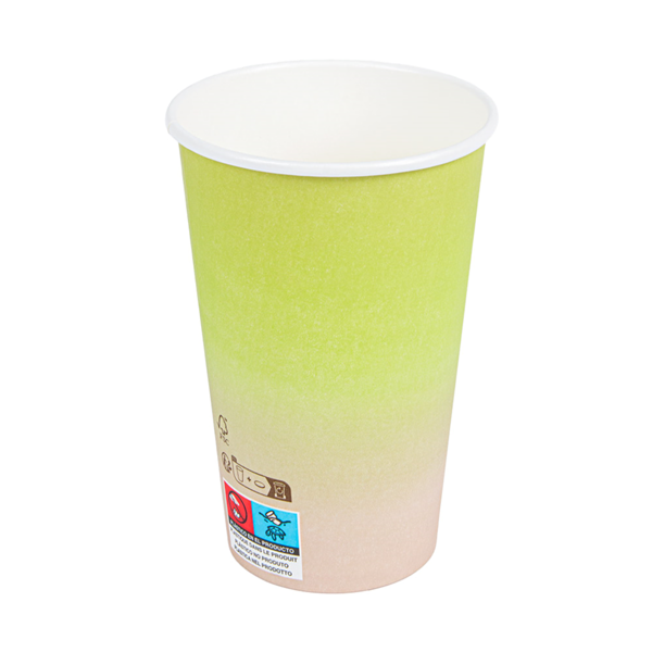 Garcia De Pou VASOS BEBIDAS FRIAS Y CALIENTES 1 PARED 'COMPOSTABLE GRADIENT' 480 ML 300 G/M2 Ø9/6x13 2 CM BLANCO CARTONCILLO (1000 UNID.)