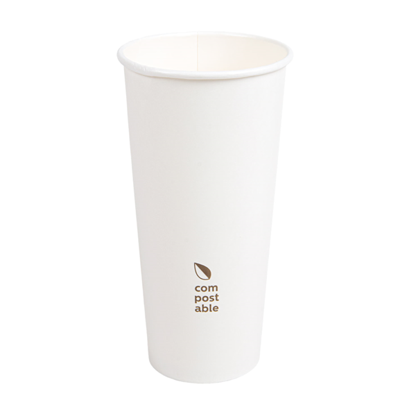 Garcia de pou VASOS BEBIDAS FRIAS Y CALIENTES 1 PARED 'COMPOSTABLE' 660 ML - 22 oz 300 G/M2 Ø9/6x17 CM BLANCO CARTONCILLO (1000 UNID.)