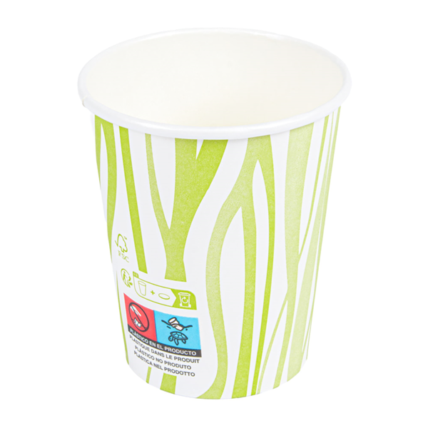 Garcia De Pou VASOS BEBIDAS FRIAS Y CALIENTES 1 PARED GRASS 'COMPOSTABLE' 240 ML 280 G/M2 Ø8/5 6x9 2 CM BLANCO CARTONCILLO (1000 UNID.)