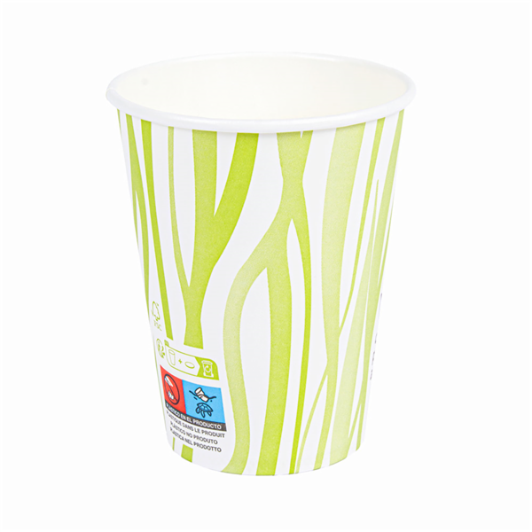 Garcia De Pou VASOS BEBIDAS FRIAS Y CALIENTES 1 PARED GRASS 'COMPOSTABLE' 360 ML 300 G/M2 Ø9/6x11 CM BLANCO CARTONCILLO (1000 UNID.)