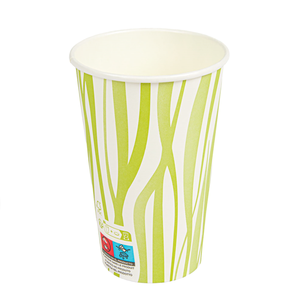 Garcia De Pou VASOS BEBIDAS FRIAS Y CALIENTES 1 PARED GRASS 'COMPOSTABLE' 480 ML 300 G/M2 Ø9/6x13 2 CM BLANCO CARTONCILLO (1000 UNID.)