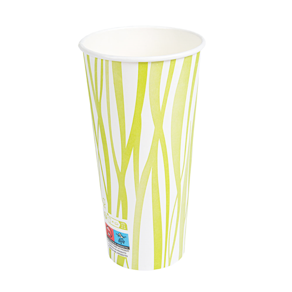 Garcia De Pou VASOS BEBIDAS FRIAS Y CALIENTES 1 PARED GRASS 'COMPOSTABLE' 660 ML 300 G/M2 Ø9/6x17 CM BLANCO CARTONCILLO (1000 UNID.)