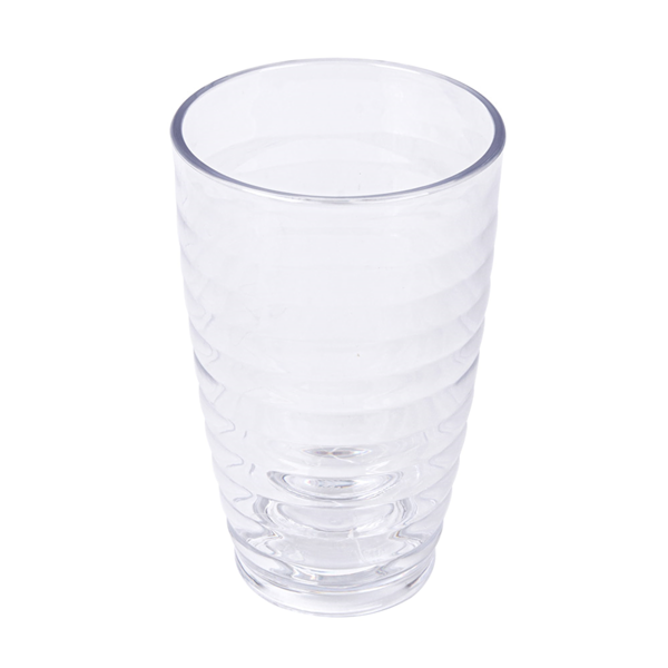 Garcia de pou VASOS CON RELIEVE 380 ML Ø 8/5 1x12 8 CM TRANSPARENTE POLICARBONATO (72 UNID.)