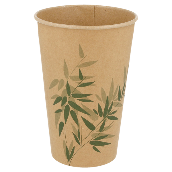 Garcia de pou VASOS 'FEEL GREEN' 550 ML 280 + 18 PE G/M2 Ø9x15 2 CM MARRÓN CARTONCILLO (900 UNID.)